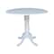 International Concepts Round 42, Round dual drop Leaf Pedestal Table, 35.5  inH, White, 42 W, 42 L, 35.5 in H, Wood, White K08-42DPT-6B - alternate 1